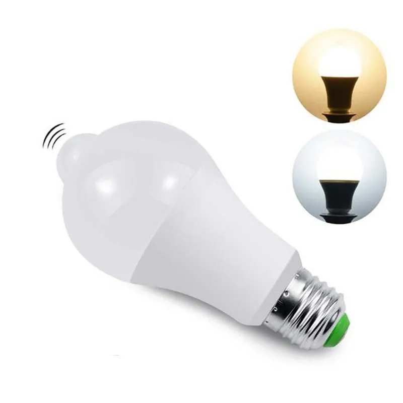 LED E27 Sensitive Light Bulb 85-265V Energy Saving Smart Detection Motion Sensor Light 6W 12W 15W 18W 20W Lampada LED