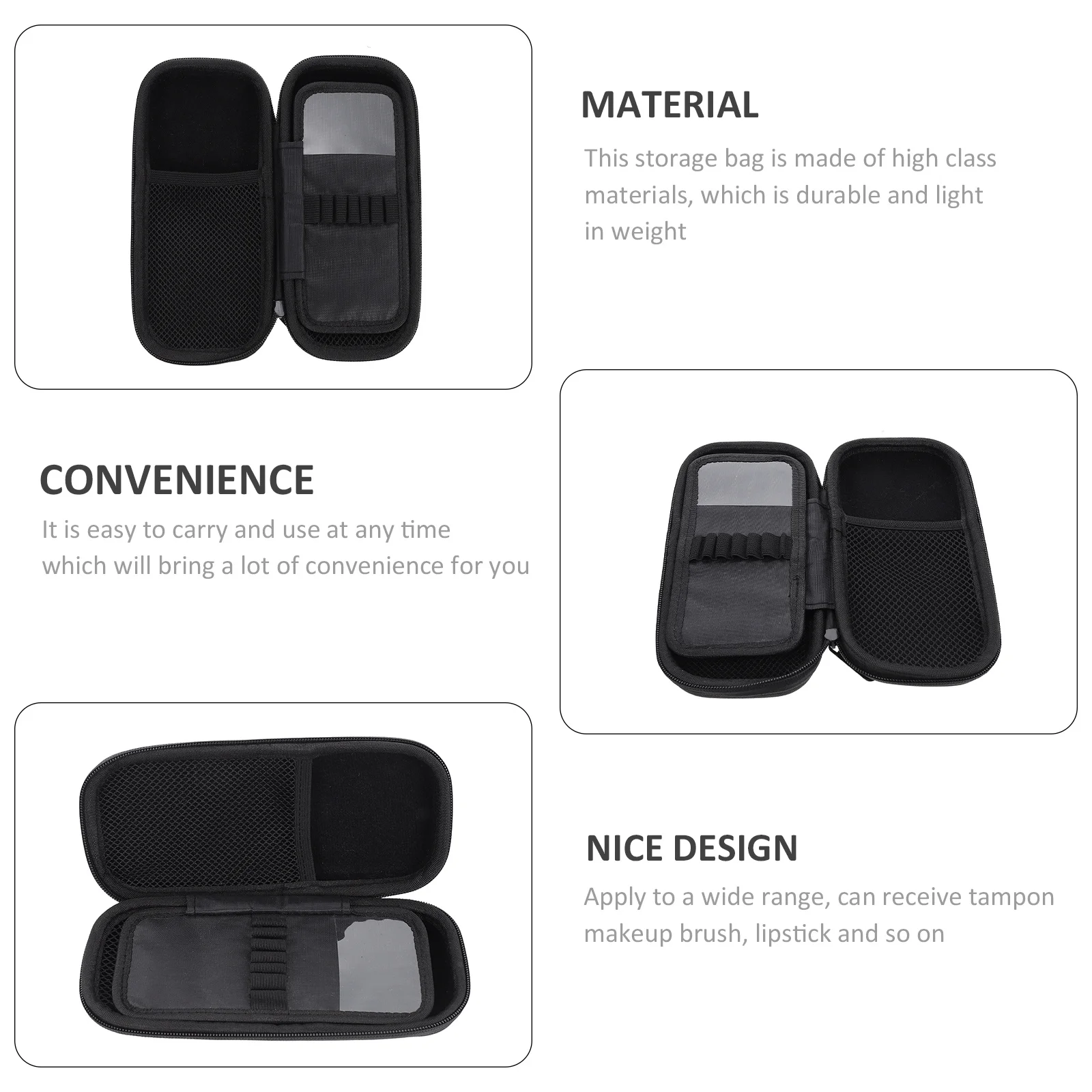 

Makeup Brush Bag Portable Storage Pouch for Cosmetics Brushes Organize Desk Travel Kit Light Weight High Quality Material Daily