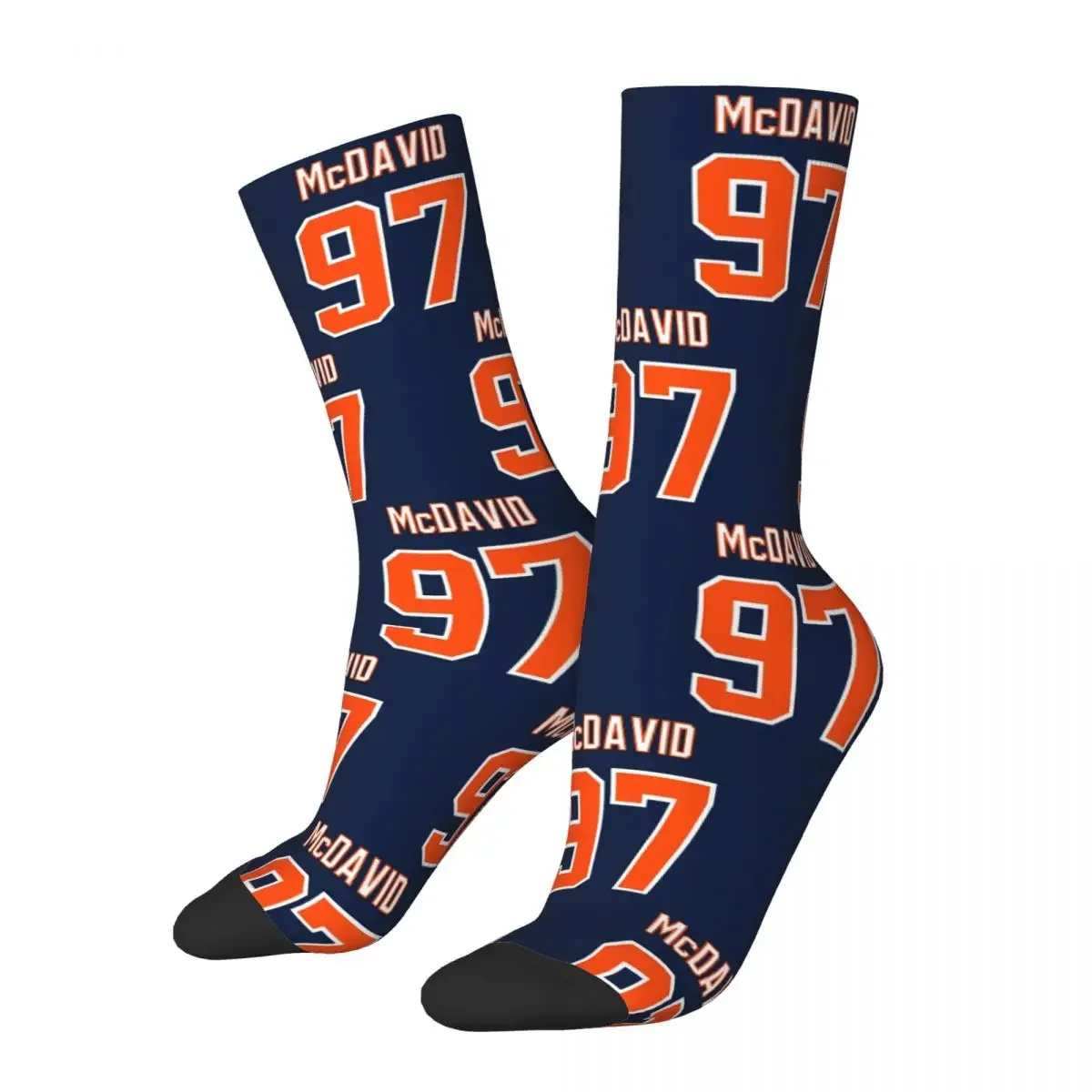 Connor McDavid 97 For Edmonton Oilers Fans Socks Harajuku Super Soft Stockings All Season Long Socks Accessories for Unisex