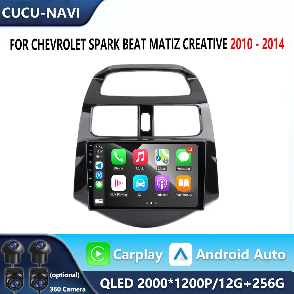 Car Radio Multimedia Video Player Android 16 For Chevrolet Spark Beat Matiz Creative 2010-2014 2Din 4G Navigation Carplay