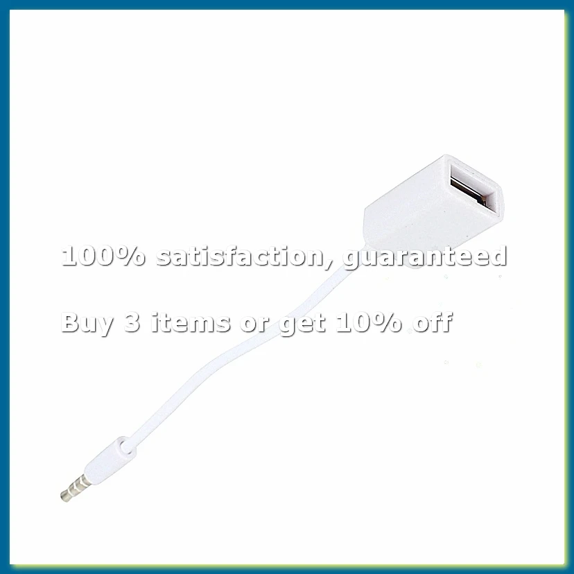 3.5mm Male AUX Audio Plug Jack To USB 2.0 Female Converter Cable Cord Car MP3-A27I