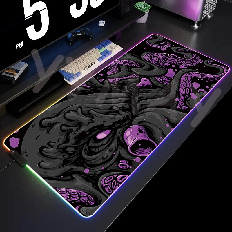 

Chinese Element Large RGB Gamer Mousepad Mouse Mat Gaming Mousepads LED Keyboard Mats Luminous Desk Pads Mouse Pad For PC