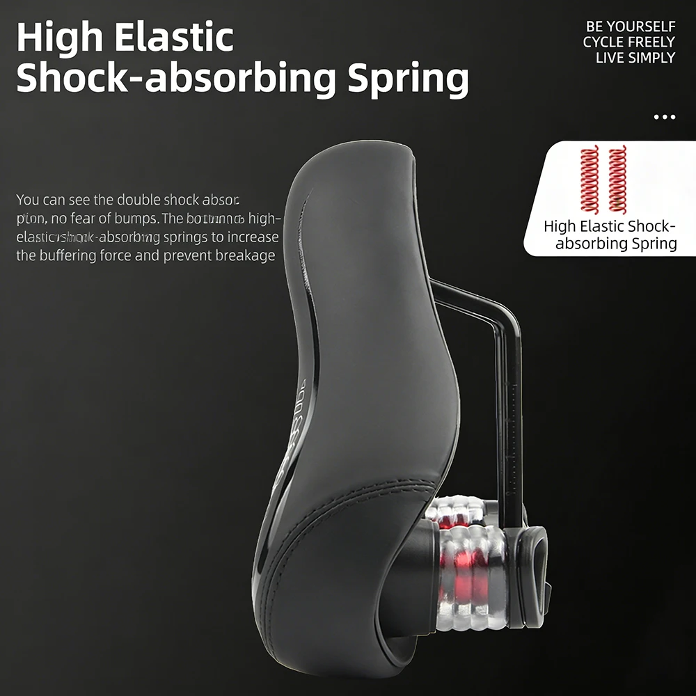 Fahrradsattel, Hochelastische Stoßdämpfung, Dicker Weicher Ergonomischer Hohler Atmungsaktiver Fahrradsitz für Mountainbikes & Rennräder – Detail 10