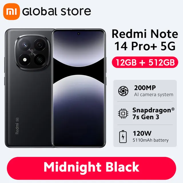 Xiaomi Redmi Note 14 Pro Plus 5G Smartphone Global Version 120W