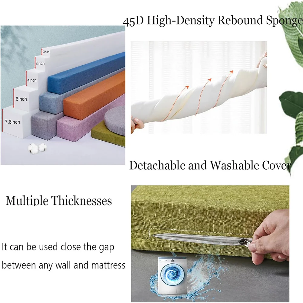 Mattress Gap Filler Gap Between Mattress Bed Extender Headboard Pillow Closed Headboard and Wall Bed Cushion Sofa Pad