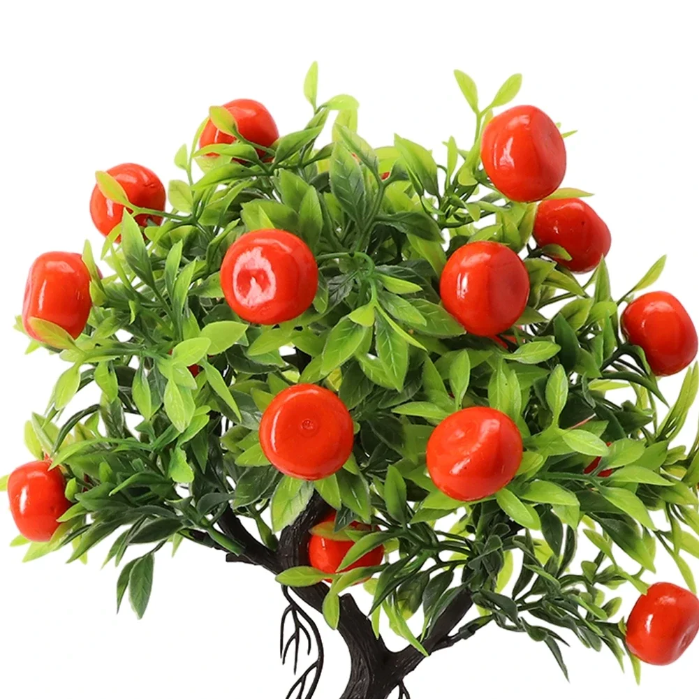 Indoor Plastic Fruit Orange Tree, Lifelike Fake Plants for Home Office Decor, Non Toxic and Easy to Clean, Brings Nature Indoors