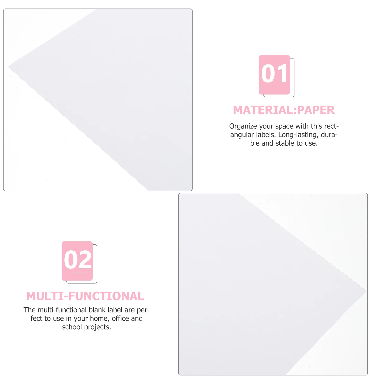 ملصقات ملصقات فارغة ورق لاصق غير لامع لملصقات الطابعة وتنظيم المنزل والمكتب والمدرسة وأوراق لاصقة للمشروعات اليدوية #3