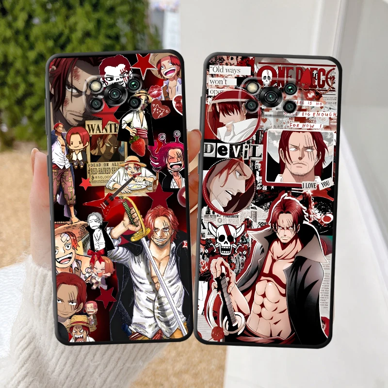 

Чехол One Piece Ace Art для Xiaomi Poco C40 F1 C50 C75 C61 F3 M3 M4 M7 Pro C71 M5 X3 X4 X5 X7 Pro, черный мягкий чехол для телефона