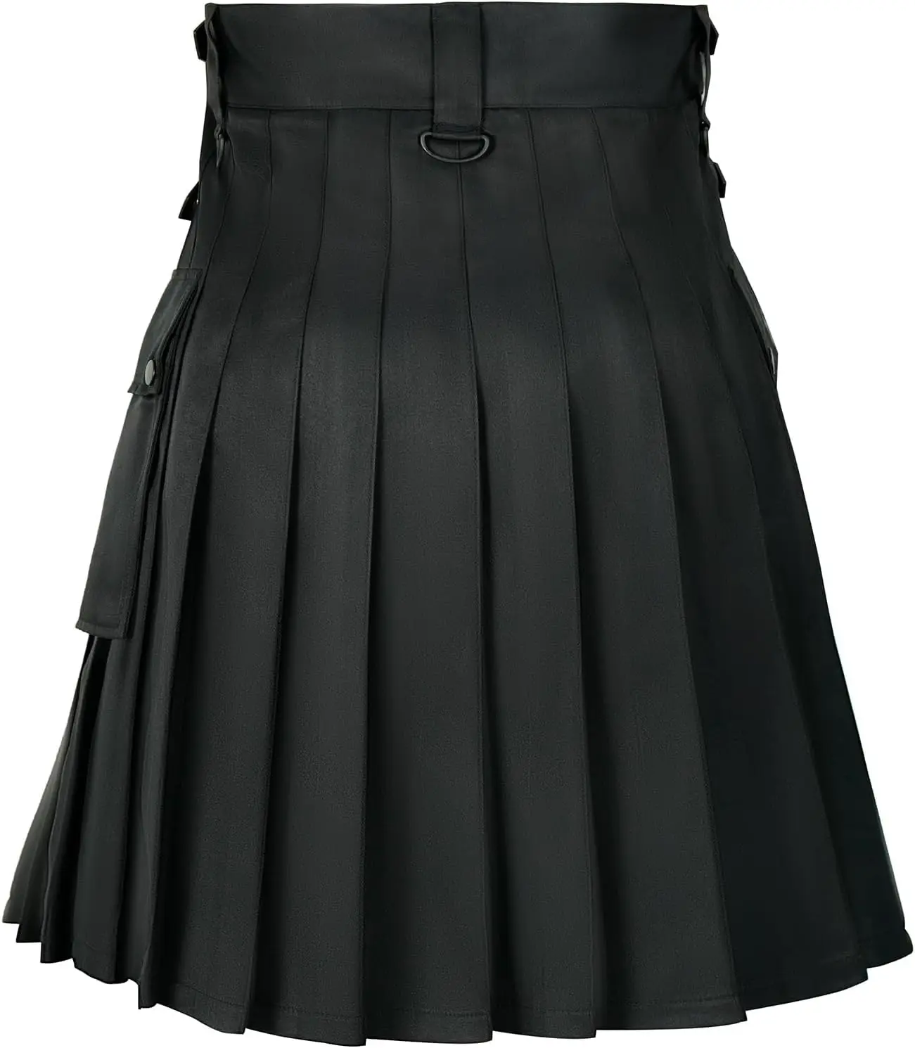 Mens Utility Kilt Pin Scottish Tartan Apparel Black & Irish Hybrid Royal Stewart Pockets Kilts