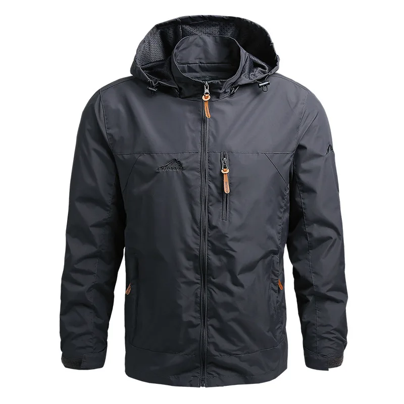 Chaqueta impermeable para hombre, cortavientos de talla grande, abrigo de lluvia, transpirable, para pesca, Camping, táctico, 2024