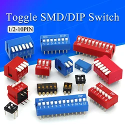 5pcs Slide Type Switch Module 1 2 3 4 5 7 8 10PIN /1.27/2.54mm Position Way SMD/DIP Pitch Toggle Switch  Snap Switch Dial Switch