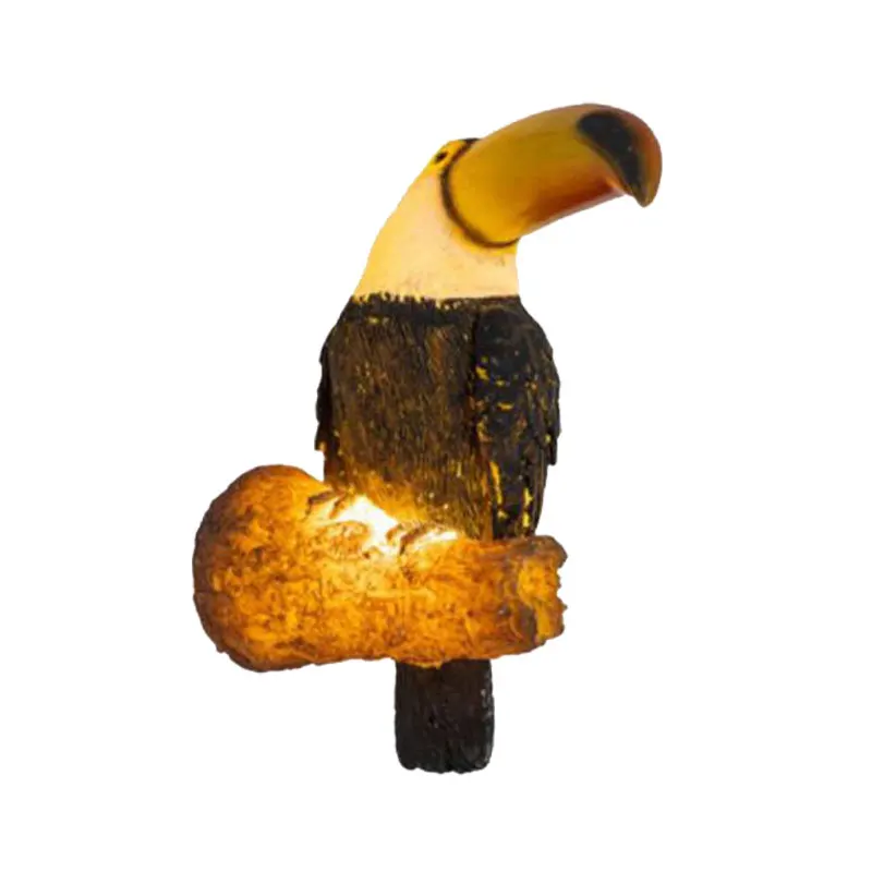 Simulated Big Billed Bird Tree Hanging Gardening Courtyard Garden Layout Resin Landscape Lights