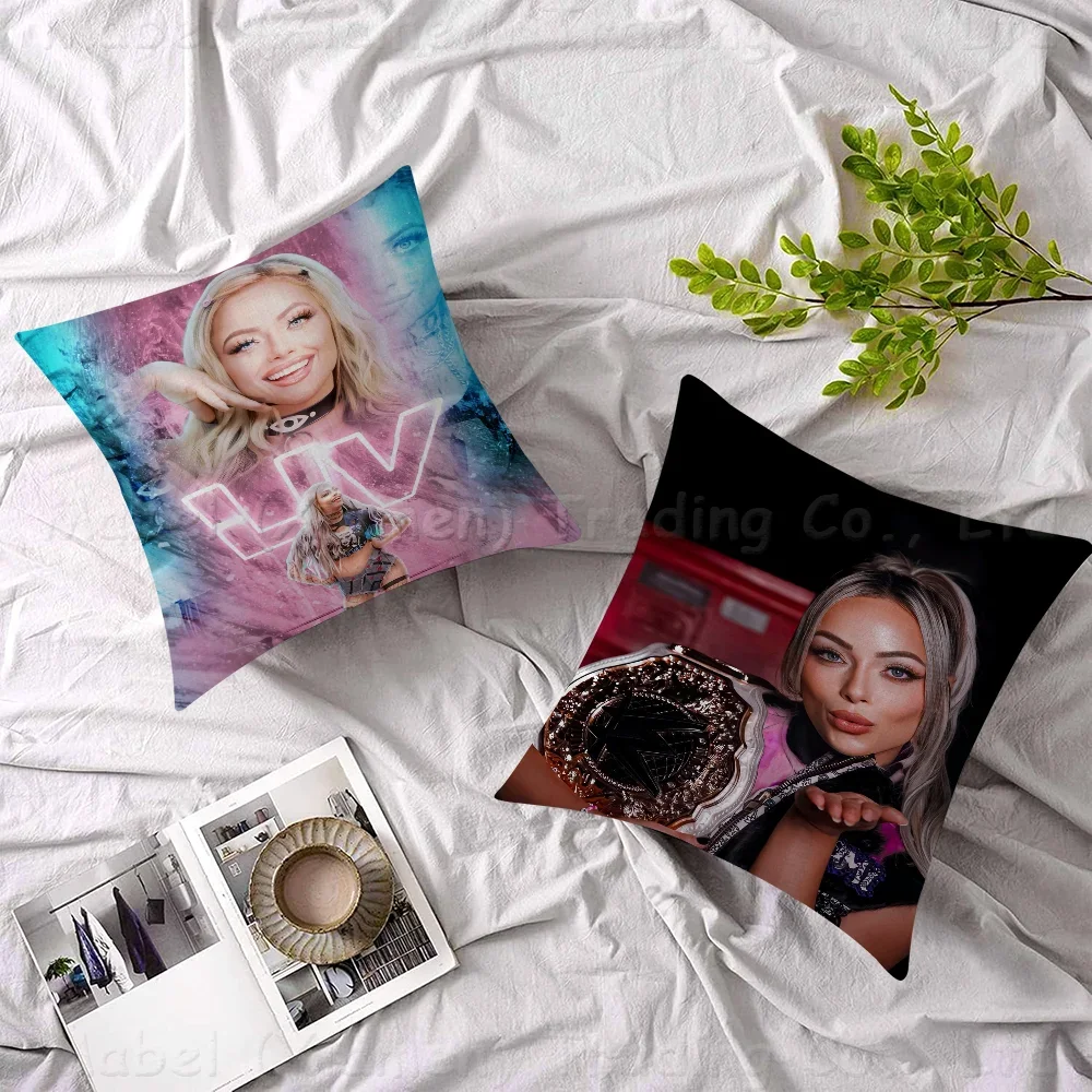 Liv Morgan Personalized Pillow Cover Kids Bedroom Wild Party Decor Pillowcase Kid Birthday Shower Gift