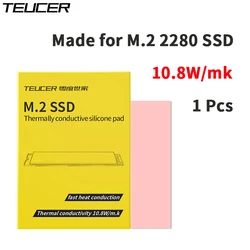 TEUCER M.2 SSD Thermal Pad 10.8W/mk CPU Graphics Card Heatsink Motherboard Heat Dissipation Silicone Pad 70*22mm For SSD