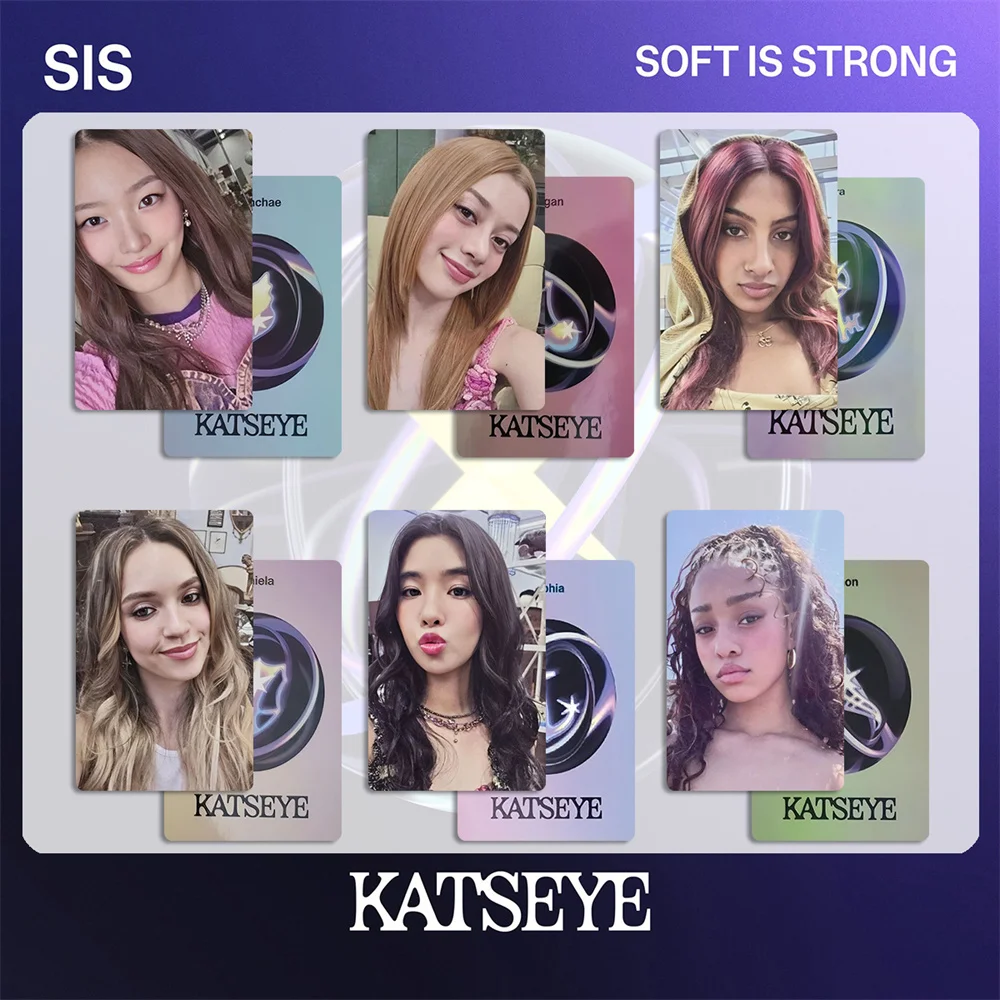 Kpop KATSEYE SIS Soft Is Strong Photocards WEVERSE KOREA STRONG SOFT Ver Card Estilo Coreano LOMO Card Manon Lara Coleção de Fãs