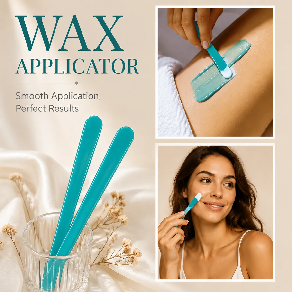 ROSEPIL 10Pcs Multi-functional Plastic Wax Stirring Sticks Hair Removal Applicator Sticks Shaving Wax Scraping Tools view 4
