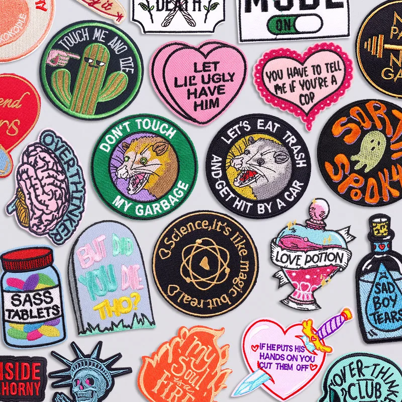 Нашивка-с-вышивкой-в-виде-мультяшных-животных-аппликация-с-надписью-порозой-железные-нашивки-на-одежде-плавкие-значки-нашивки-для-шитья-своими-руками-для-одежды