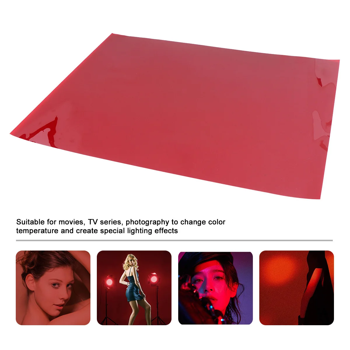 3 stks Diep Licht Fotografie Studio Flash Filters Kaarten Kleur Rode Kleur Filter Filter Gel Flash Gel Filters
