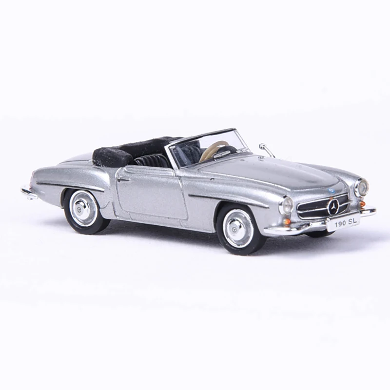 Scale 1/87 Diecast Car Model Toy Scale Classic Benz 190SL Top Down Retro Vintage Injection Car Model Toys Collection Gift