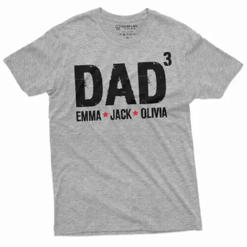 Dad Customizable Tee Fathers day dad shirt custom kids name tee dad birthday tee