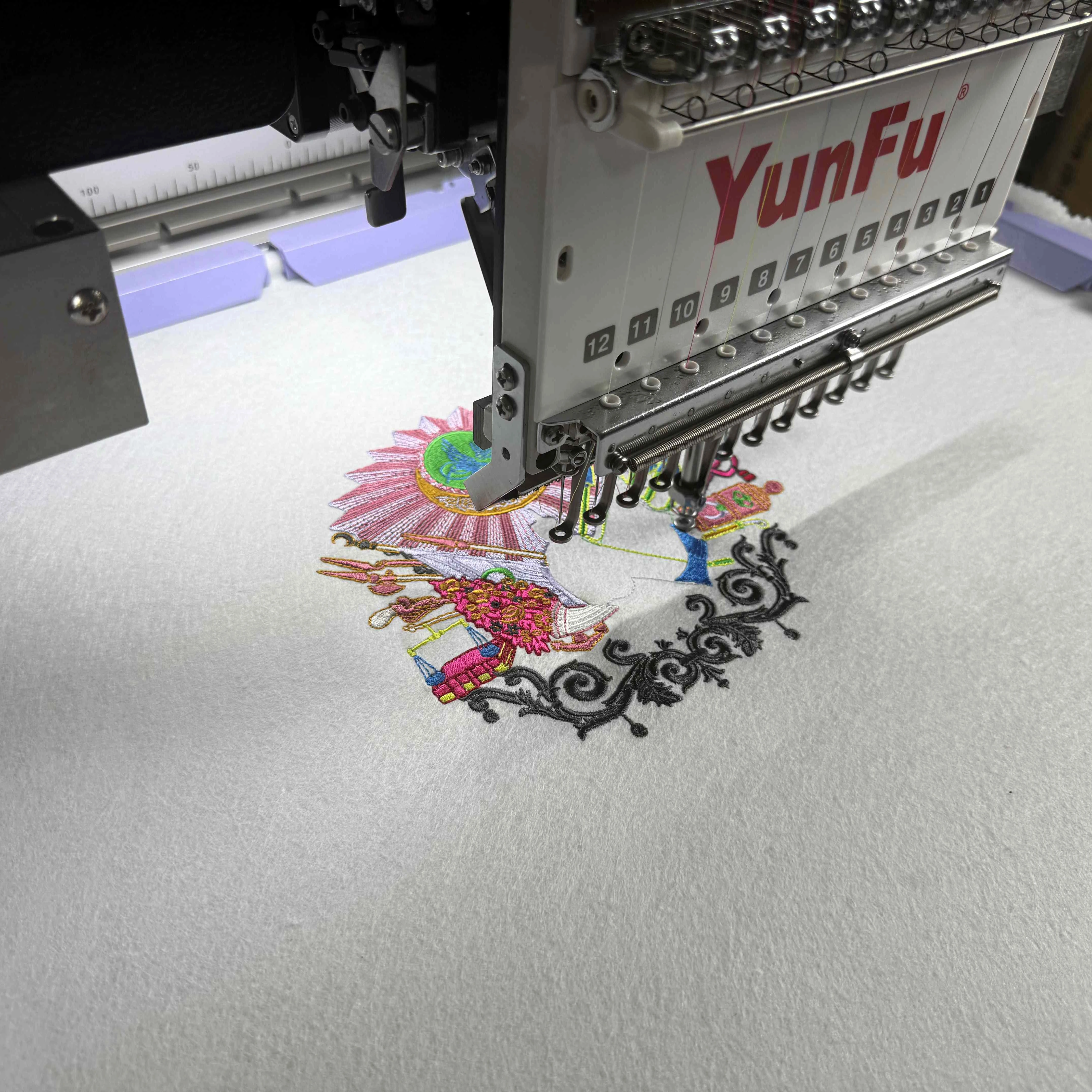 Single Head Automatic Flat Embroidery Machine New Condition Computer Design With Core Motor And Pump Components