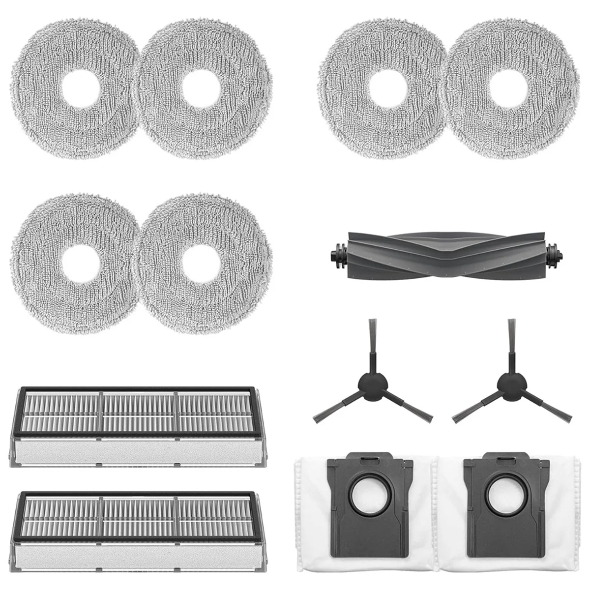 Para Dreame L10s Pro Ultra Robot aspirador Cepillo Lateral principal filtros Hepa paño de mopa bolsas de polvo juego de accesorios