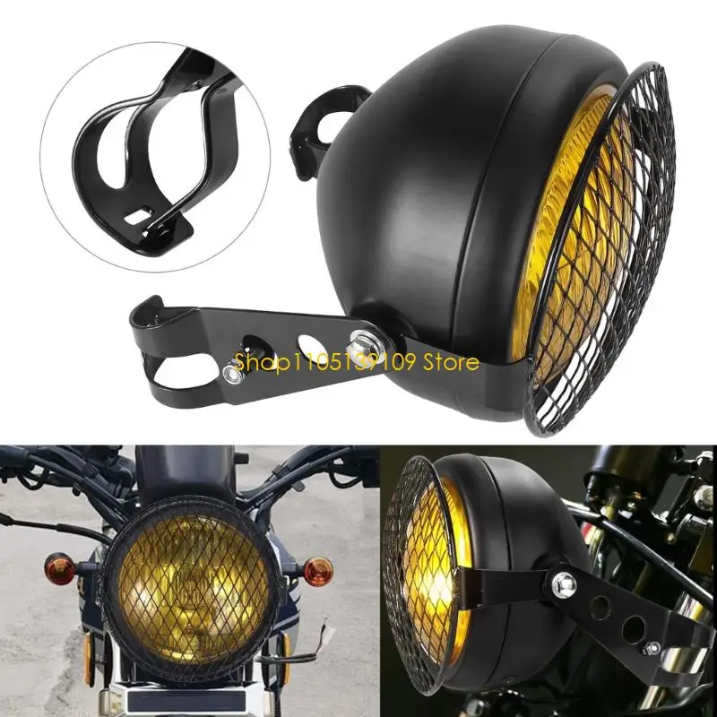  Bright 3000LM LED Motorcycle Headlight Metal Glass Construction Easy Install