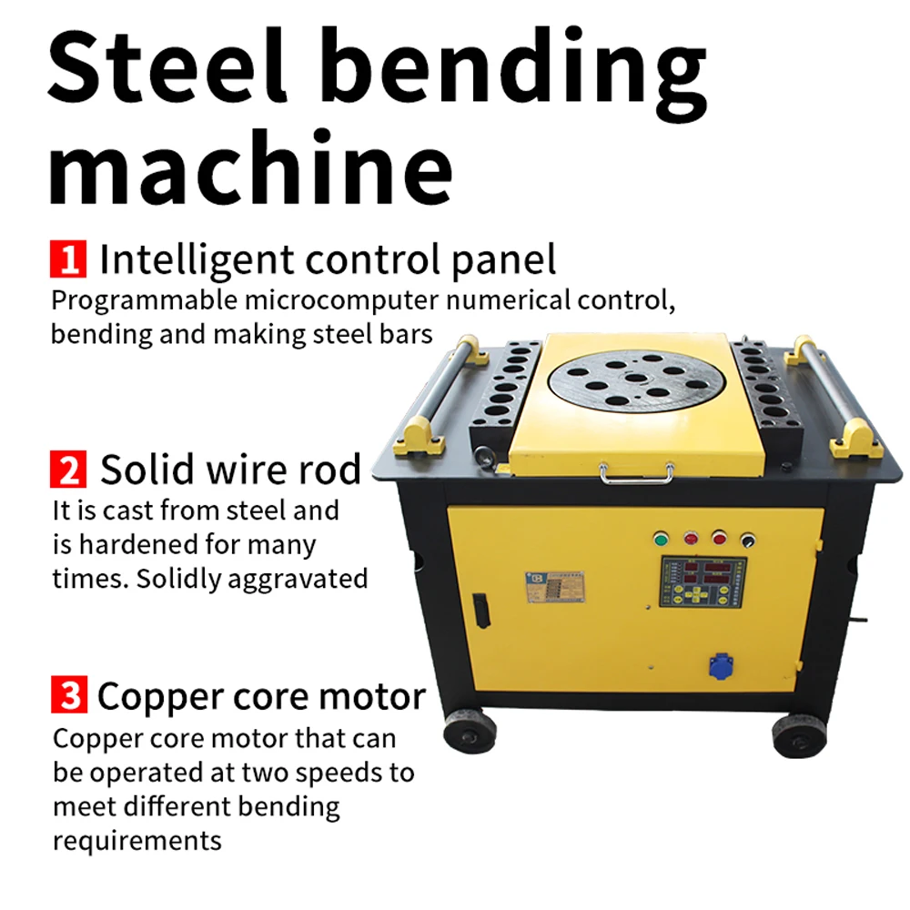Wrought Iron Spiral Reinforcing Steel Bar Bender Automatic Rebar Bending Machine