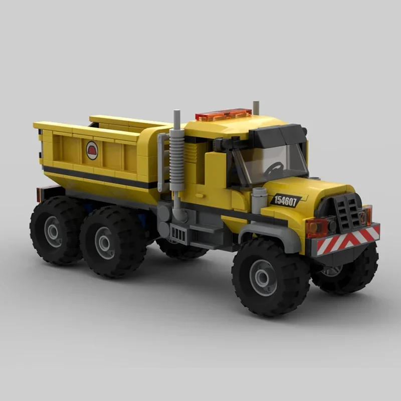 Stad Auto Model Moc Gebouw Bakstenen Bouw Dump Truck Technologie Modulaire Blokken Geschenken Kerst Speelgoed Diy Sets Assemblage