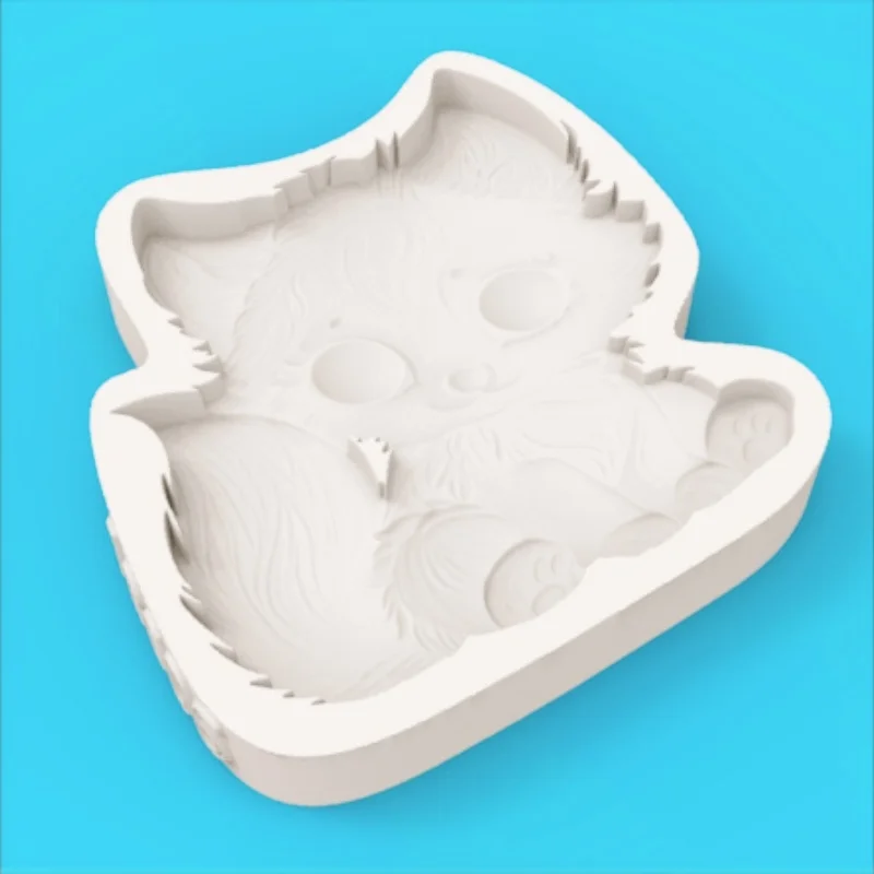 Sitting Posture Little Wolf Silicone Mold, Fondant Chocolate Homemade Silicone Mold - view 4
