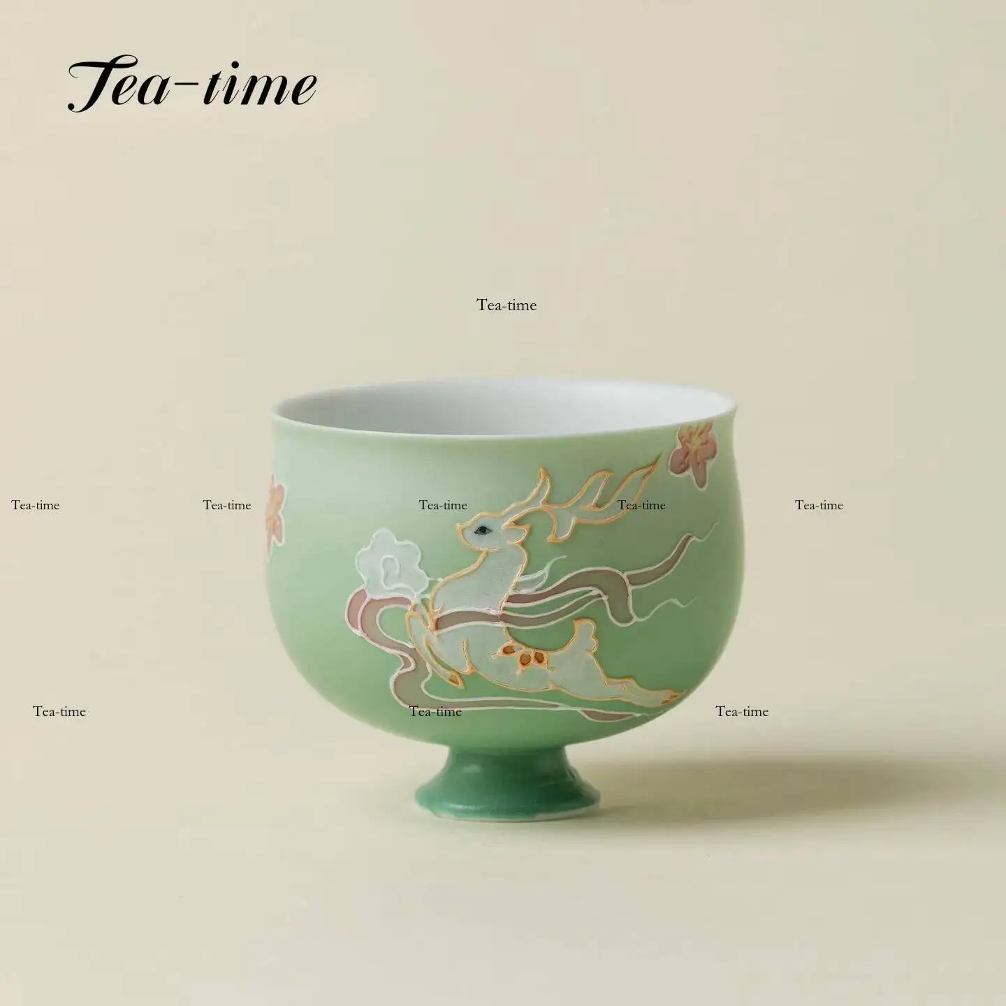 Hand-Painted Deer Tea Cup Ceramic Tea Bowl Round Cups Kung Fu Tea Set Personal Single Cup Teacups Unusual Maker Puera Mate Puer