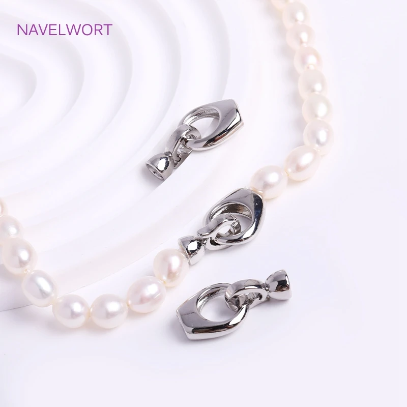 

Trendy 18K Gold Plated Smooth Pearl Clasps Connector,Jewellery Making Supplies DIY Bracelet Necklace Making Accessories