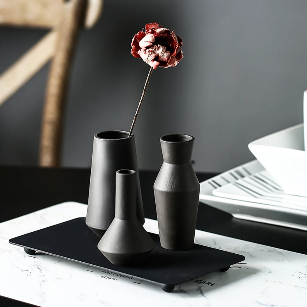 

4PCS Magnetic Flower Vase Cute Ceramic Pot Decorative Home Plant Holder Desktop Container Modern Style Indoor Greenery