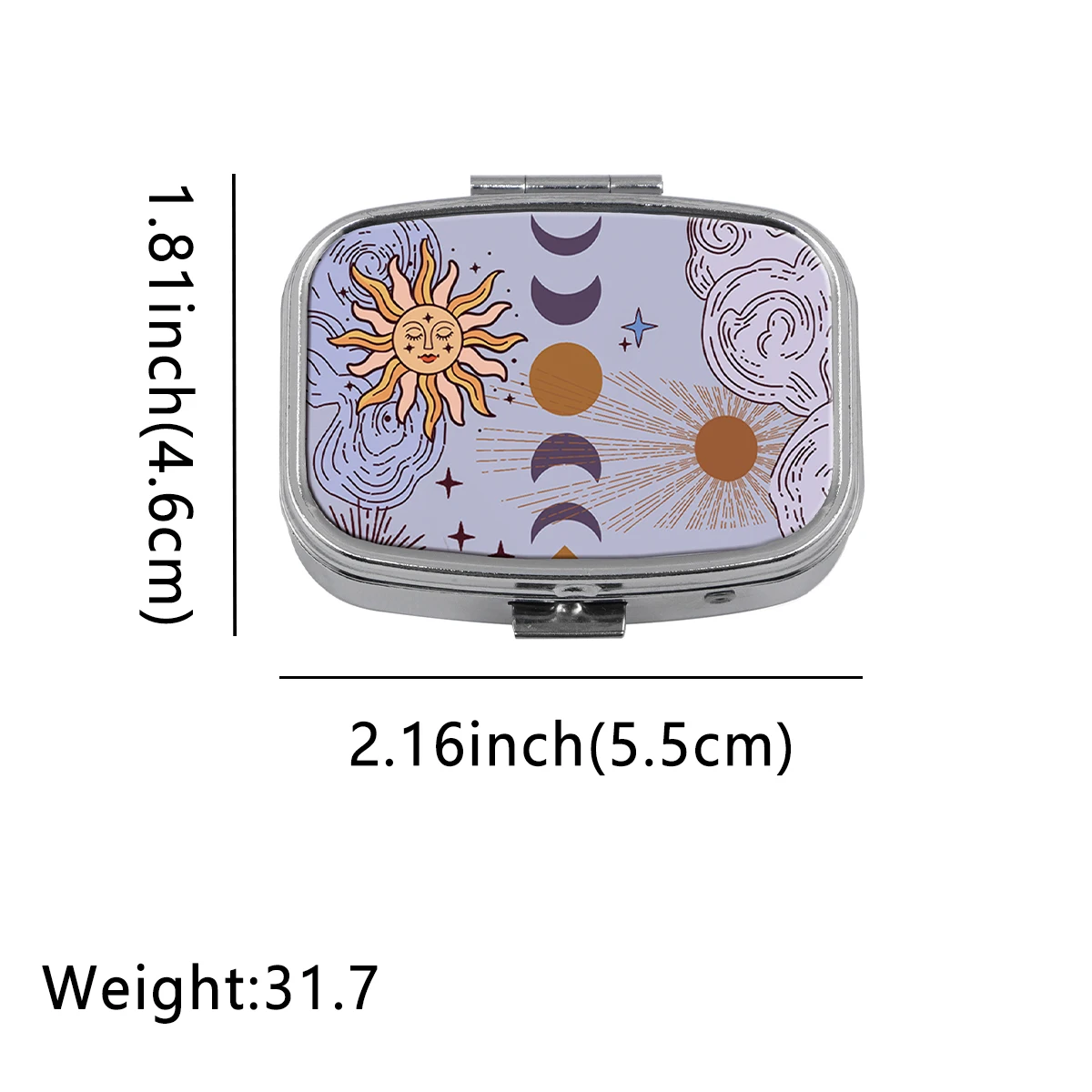 Film-Medizinbox aus Metall, Drache und Tiger, Pillenverpackung, Gesundheitsprodukte, feuchtigkeitsbeständiger Aufbewahrungskoffer, personalisierte Schatulle – Detail 1
