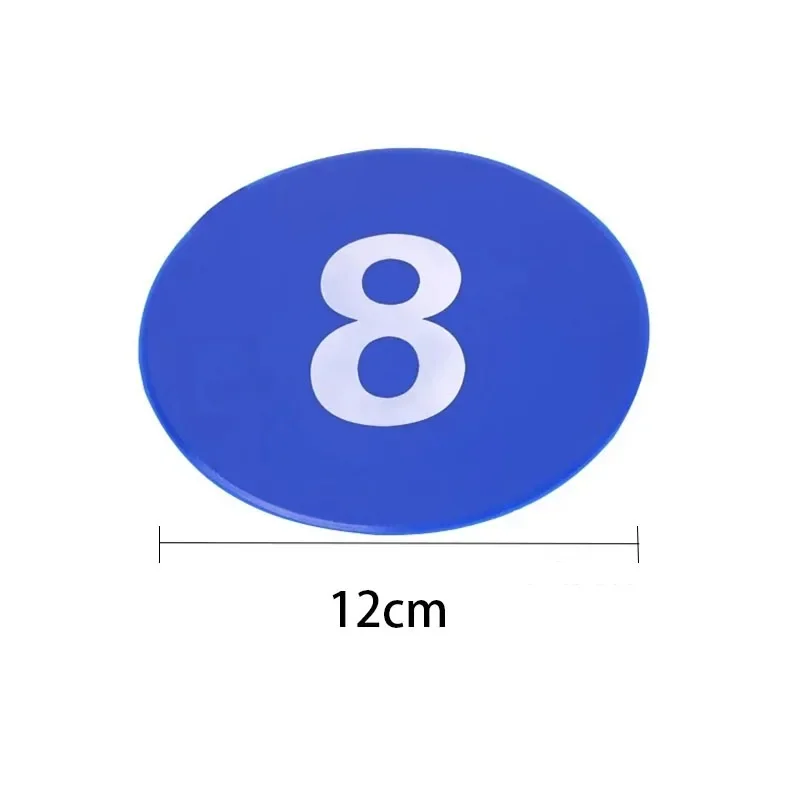 12cm Soccer Flat Sign Discs Digital Landmark PVC Wear-resistant Anti-slip Football Agility Training Number Logo Plates