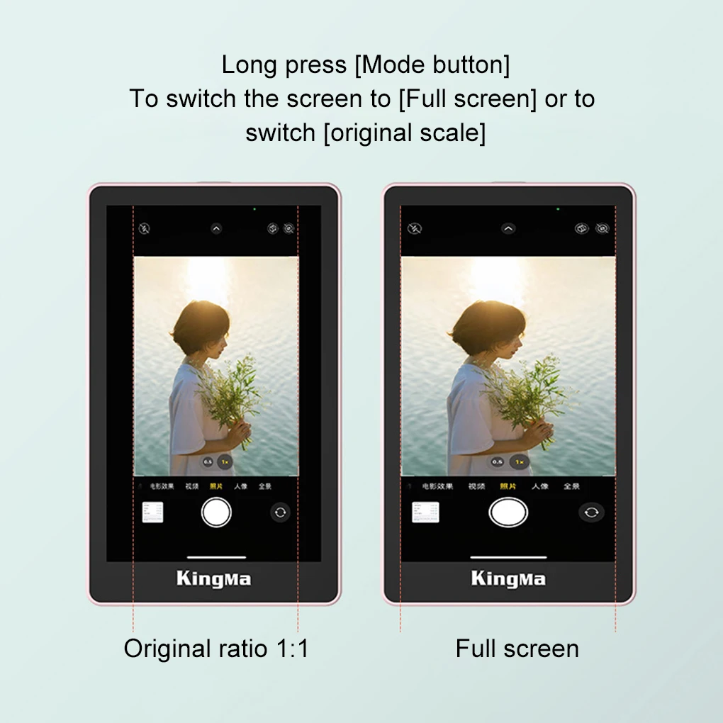 PH02-max Smartphone Monitor for Selfie Vlog Video Live Streaming Portable Mobile Phone Rear Camera Selfie Display Screen