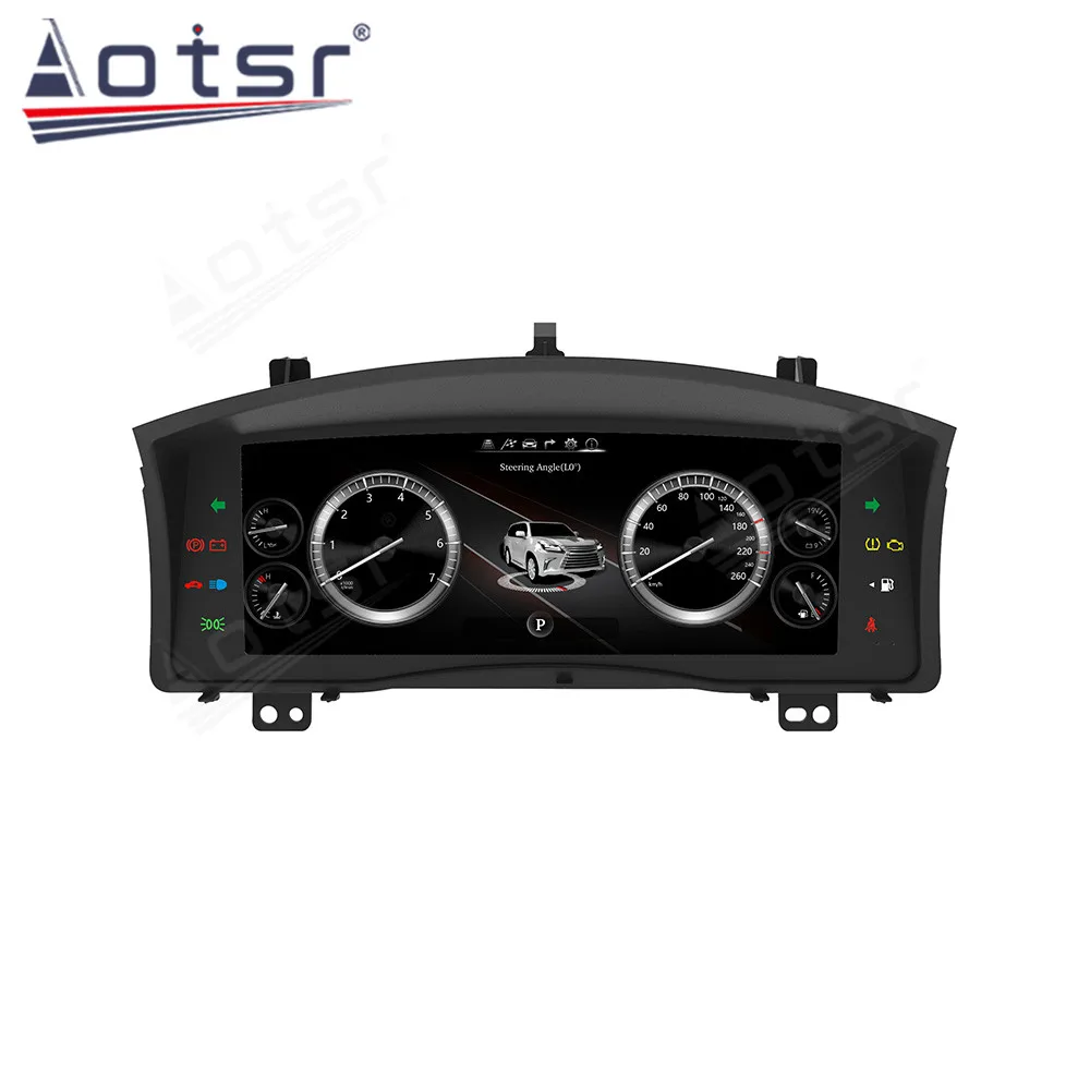 For Lexus LX570 2007-2015 12.3 Inch Android Car Digital Cluster LCD Dashboard Instrument Panel Multifunctional Player Head Unit