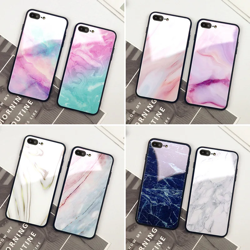 

Чехол для Samsung A73, A53, A33, A23, A13, A72, A52, A42, A32, A12, мраморный чехол, жесткий стеклянный чехол для Samsung A51, A71, A31, A21, A11, A30S