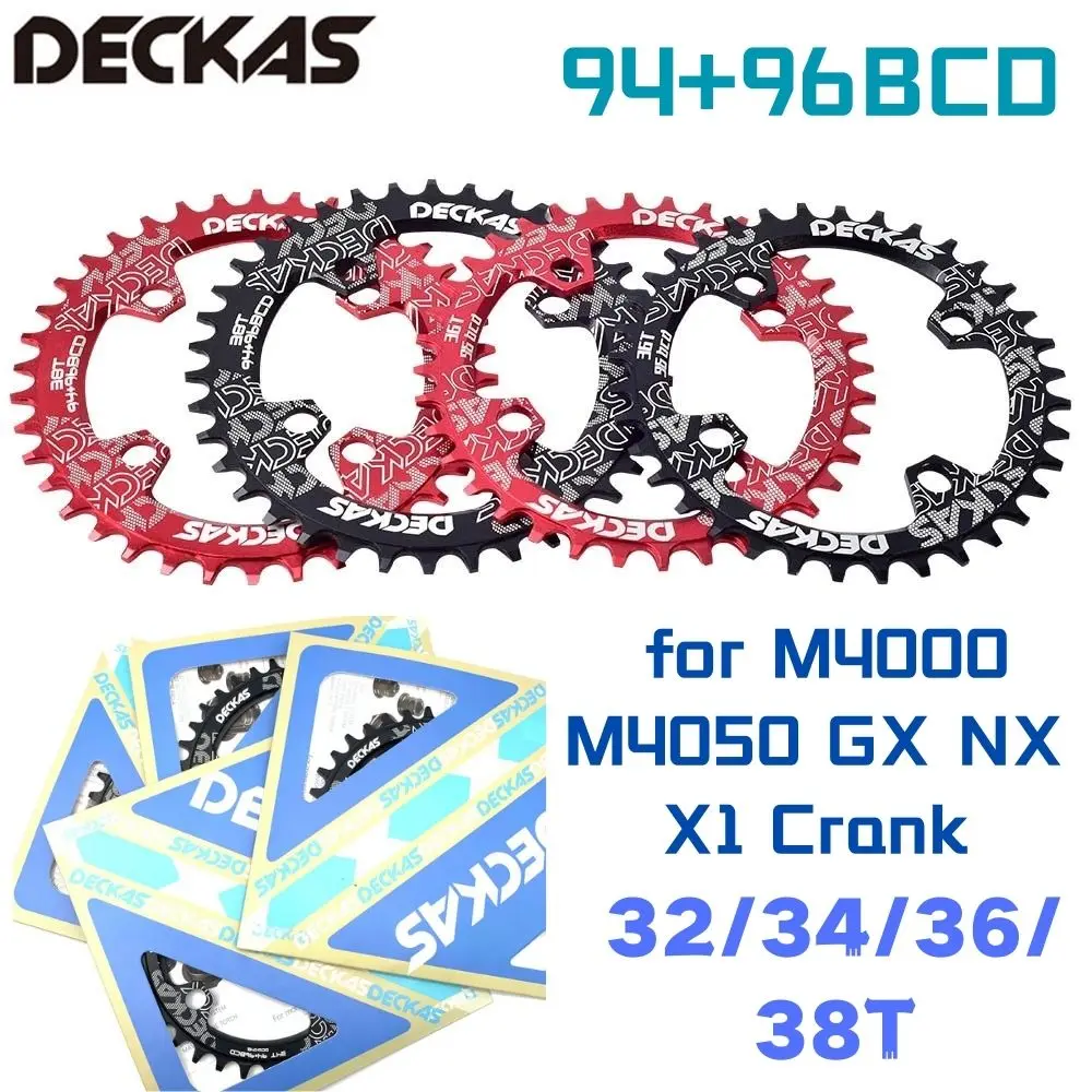 DECKAS 94+96 BCD for M4000 M4050 GX NX X1 Crank Bicycle Chainwheel Round/Oval 32/34/36/38T MTB Chainring Bike Parts