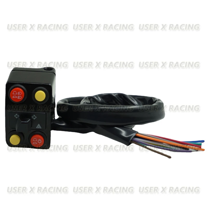 USERX Universal Motorcycle Modified parts Turn signal horn overtaking high and low beam five function switch For Scooter