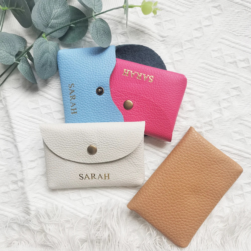 Personalisierter Luxus-Kartenhalter mit Reißverschluss aus echtem Leder, modische Geldbörse, lässige Visitenkartenmappe für Damen, Großhandel. – Detail 13