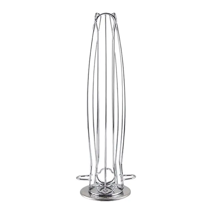 BAAJ-Coffee Pod Stand Coffee Pod Holder Rotatable Display Storage Metal Stand Rack Plating Stainless Curve Rotate Coffee Rack Du