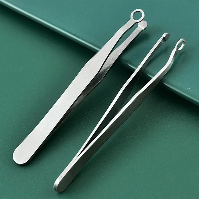 HOT Nose Hair Trimming Tweezers Stainless Steel Eyebrow Nose Hair Cut Manicure Facial Makeup Scissors Trimmer Makeup Beauty Tool