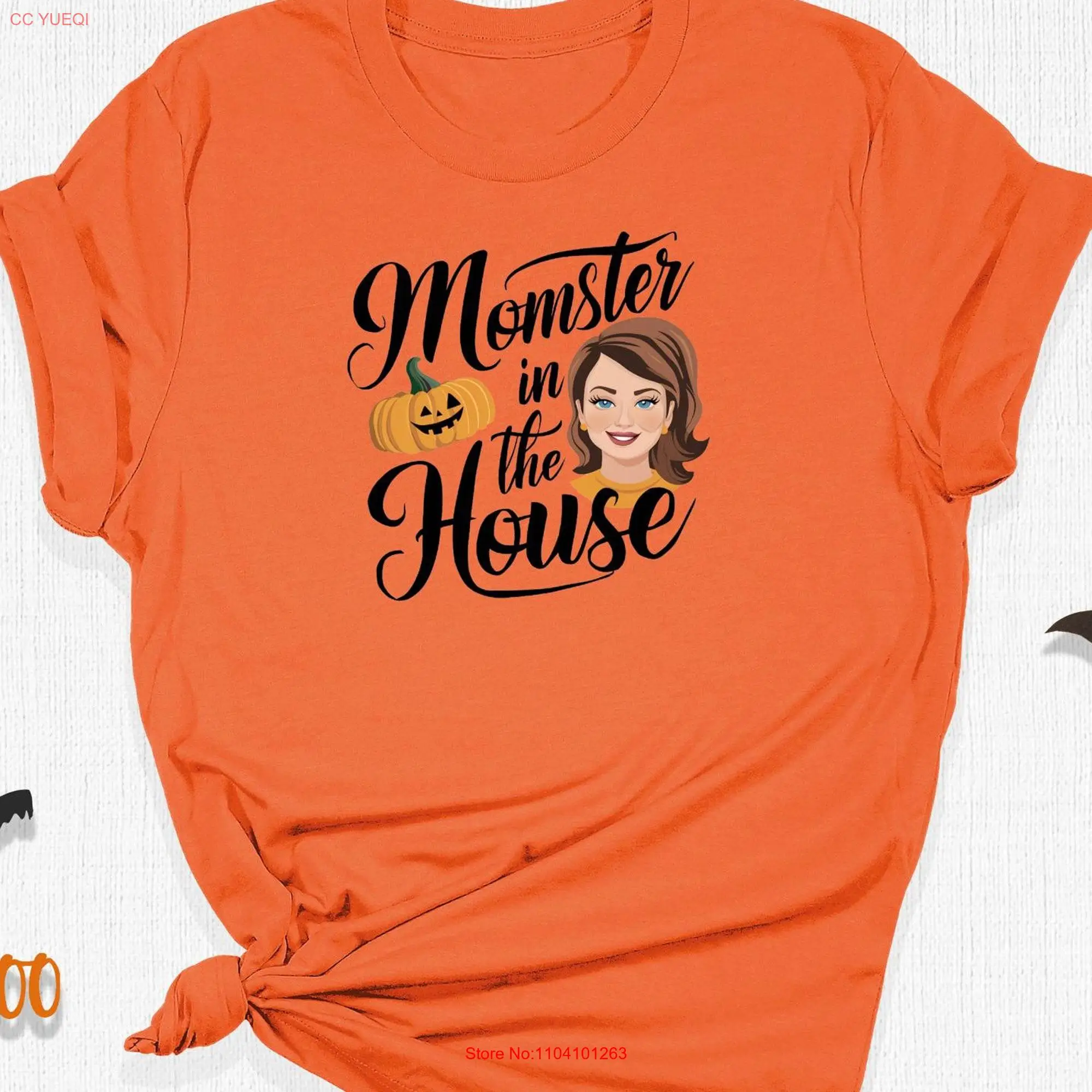 Momster In The House Halloween Mom T Shirt Family long or short sleeves