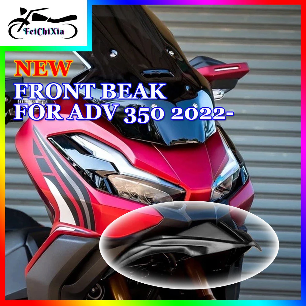 

Front Shroud Spoiler Beak Wing Fender For Honda ADV 350 2022 2023 ADV350 Motorcycle Accessories Fairing Hugger Wheel Cover