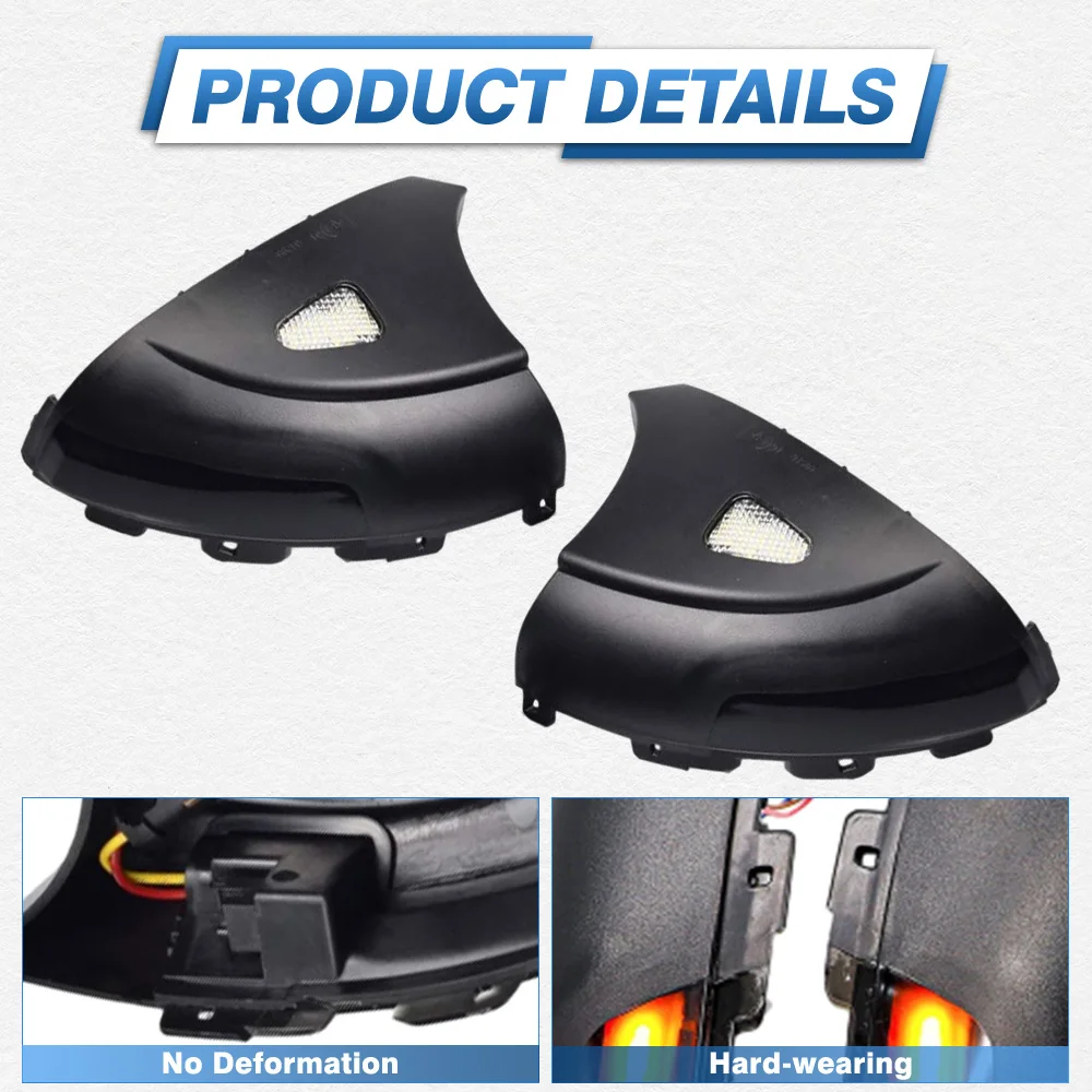 

LED Mirror Turn Signal Lights Flowing Water Dynamic Blinker for VW Tiguan MK1 2008 2008 2009 2010 2011-2016 Sharan 2012-2015