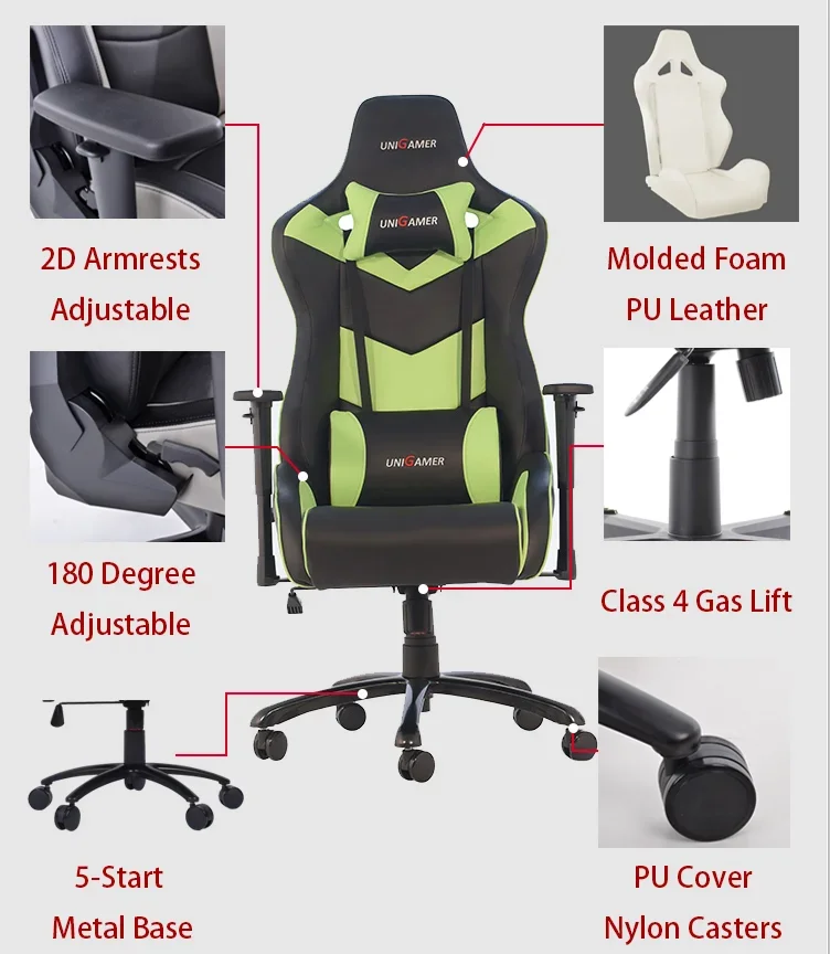 YYHCModern cyber cafe gaming chair pu leather ergonomic design racing seats brands