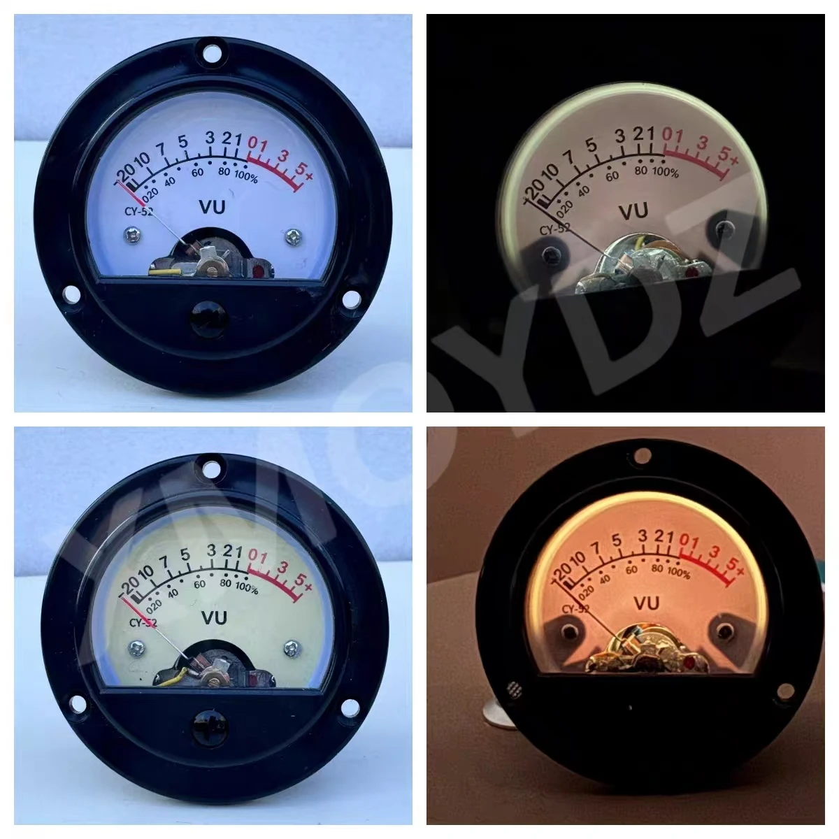 Retro Pointer VU Level Meter Audio Volume DB Meter Indicator for Tube Power Amplifier HiFi Amp DIY Audio Modified Panel Mount