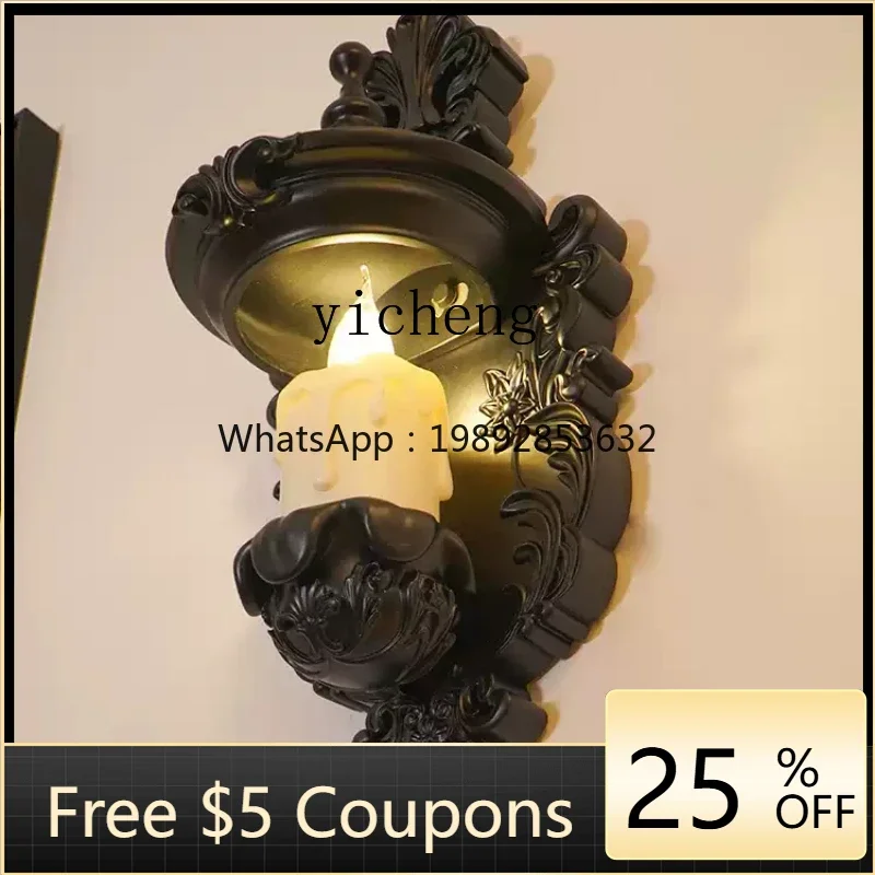 r5.20 retro carved ornaments medieval living room background wall aisle bedroom decoration