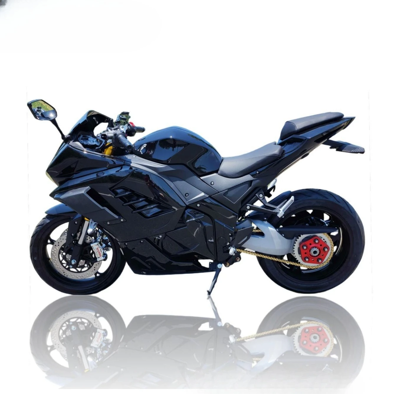 Mid-Drive Motor Chain Drive Adult Electric Sportbike Panigale Style Racing Motorcycle